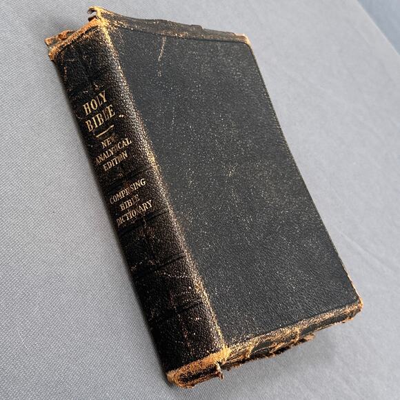 Antique Holy Bible New Analytical Edition Leather 1900s John A. Dickson w/ Maps - Picture 1 of 16